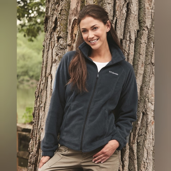 ✨Versatile Layer✨Columbia Black Fleece Zip Jacket M - Picture 3 of 9